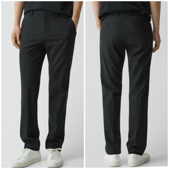Theory Mayer Pants in Stretch Wool Men’s Black 30x29 Made In USA - Picture 1 of 8